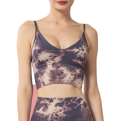 Plus Size High Impact Sports Bras For Big Bust Tie Die Wireless Multicolor