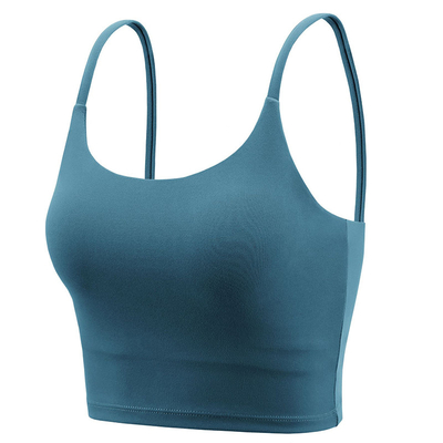 Workout Women High Impact Sports Bra Crew Neck Knitted Fabric