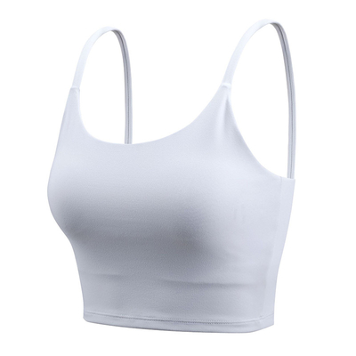 Workout Women High Impact Sports Bra Crew Neck Knitted Fabric