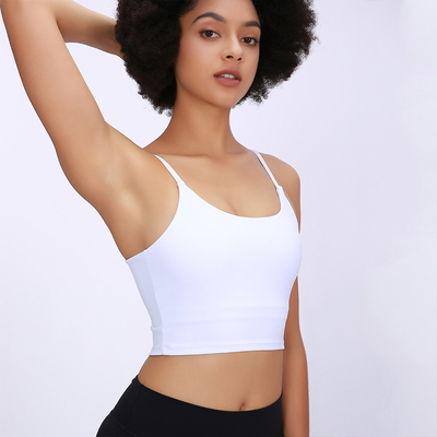 Padded Women High Impact Sports Bra , Antishrink Crop Top Sports Bra High Impact